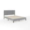 Martha Stewart Jett Queen Size Solid Wood Platform Bed w/Upholstered Base/Inset Paneled Headboard, Brown Gray/Gray MG-0900271F-Q-BRN-GY-MS - alternate 6